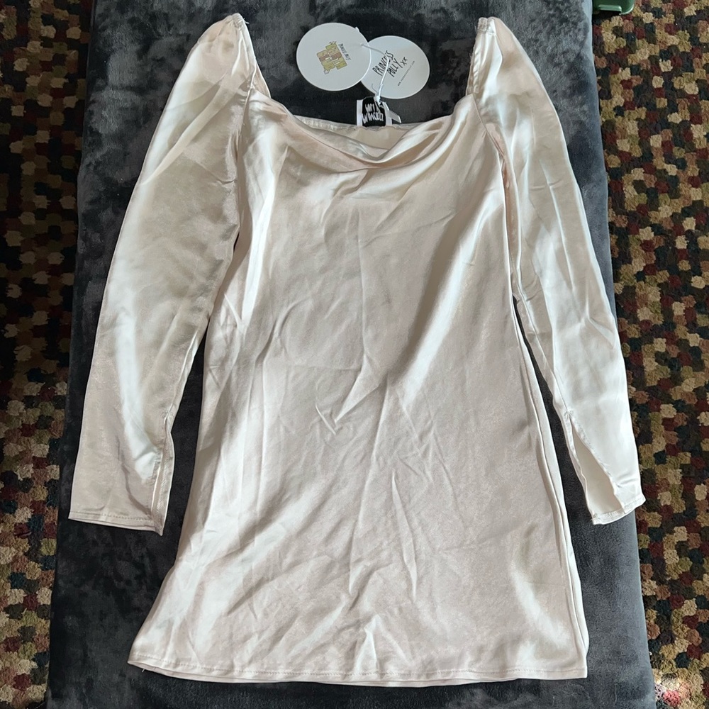 Princess Polly Star Power Mini Dress in Champagne Size 0 New with tag - Picture 9 of 16